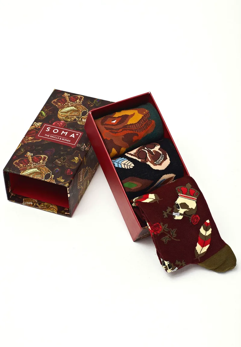 Κάλτσες Soma ανδρικές σε κουτί Skulls & Bones 3τμχ SOCKSBONES