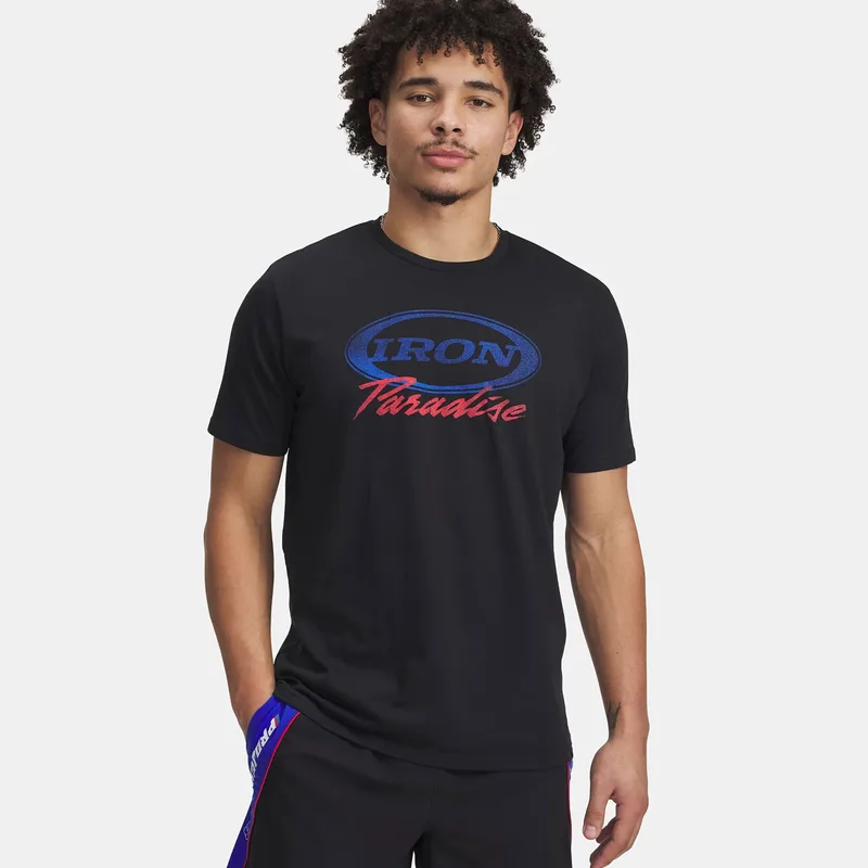 UNDER ARMOUR PROJECT ROCK IRON GRAPHIC T-SHIRT ΜΑΥΡΟ
