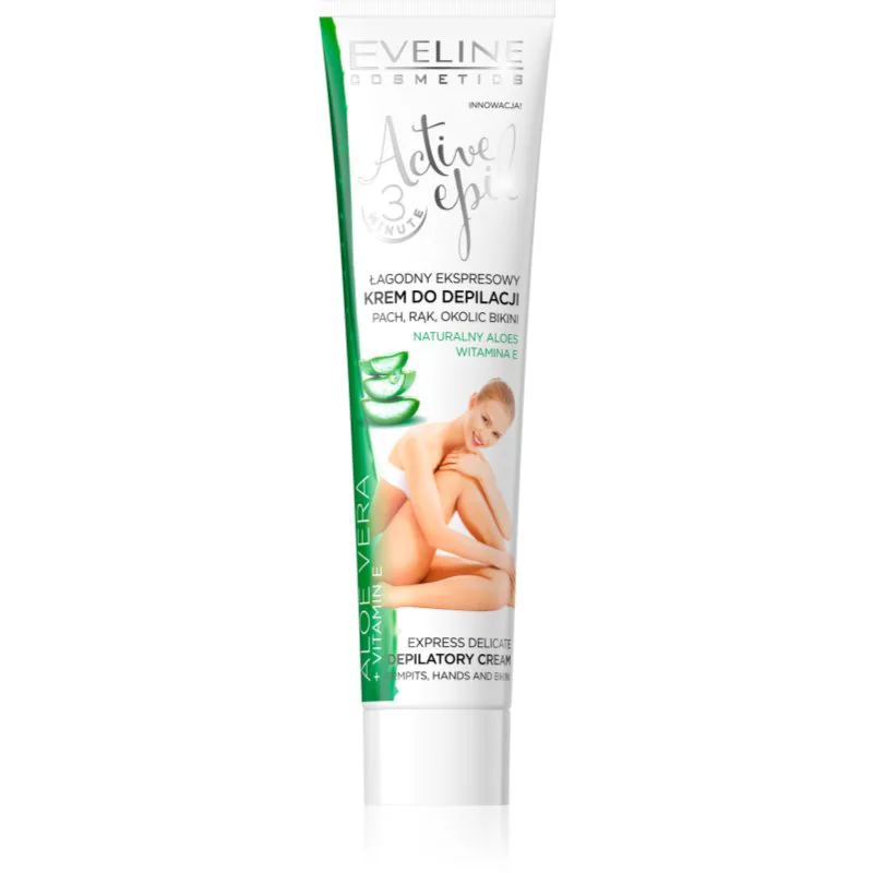 Eveline Cosmetics Active Epil αποτριχωτική κρέμα για τα τα χέρια, τις μασχάλες και τη βουβωνική χώρα με αλόη βέρα 125 ml