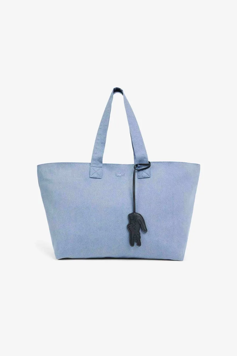 Lacoste γυναικεία τσάντα tote με λογότυπο "XL Summer Pack" - NU5241PB Μπλε Ανοιχτό