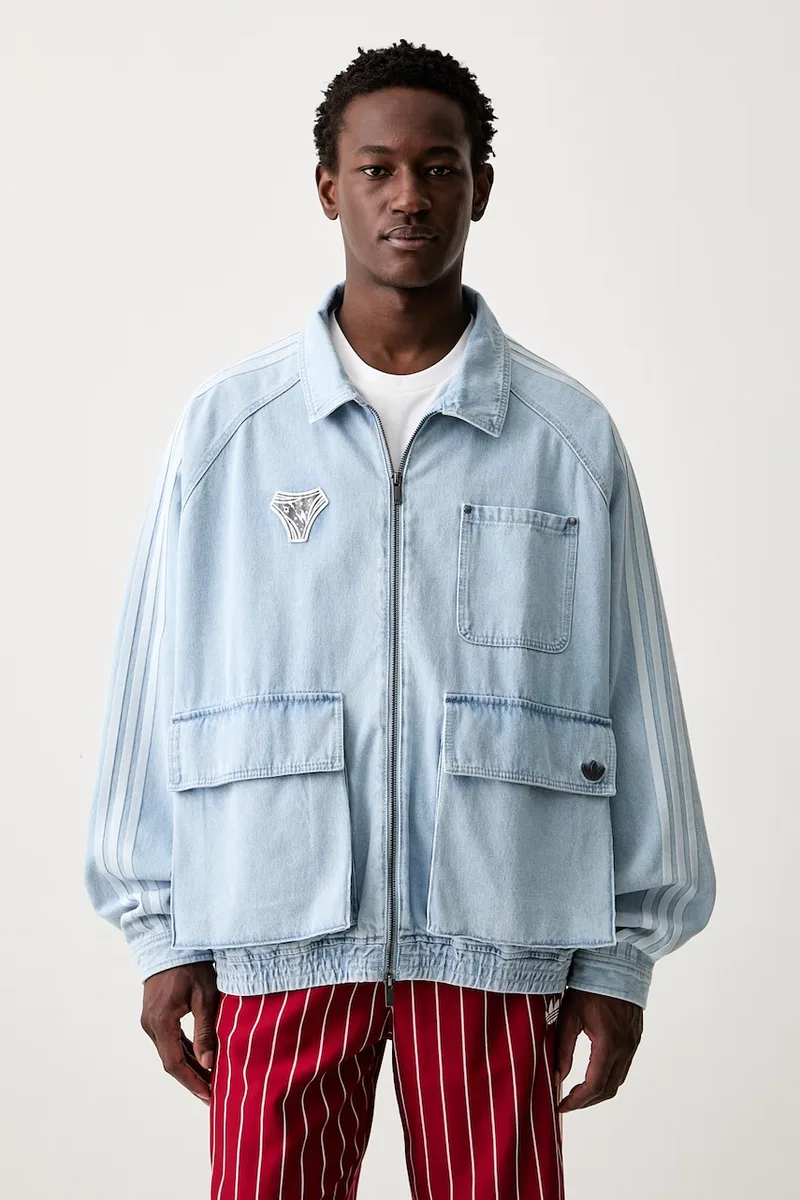 adidas Originals τζιν μπουφάν ανδρικό βαμβακερό