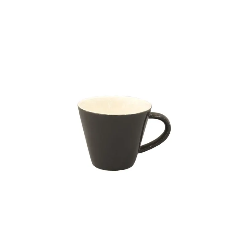Φλυτζάνι Cappuccino Πορσελάνης Γκρι Firenze Art Et Lumiere 280ml 06607 (Σετ 2 Τεμάχια) (Υλικό: Πορσελάνη, Χρώμα: Γκρι) - Art Et Lumiere - lumiere_06607