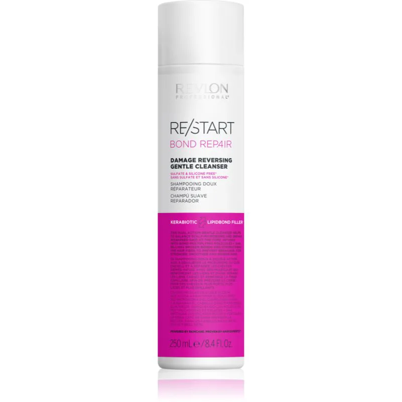 Revlon Professional Re/Start BOND REPAIR Damage Reversing Gentle Cleanser αποκαταστατικό σαμπουάν για κατεστραμμένα μαλλιά 250 ml