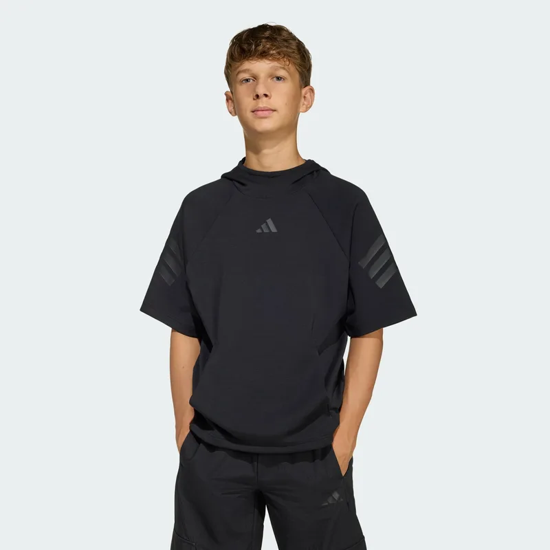 adidas sportswear K Future Icons 3 Stripes Short Sleeve Hoodie (9000259504_44884)