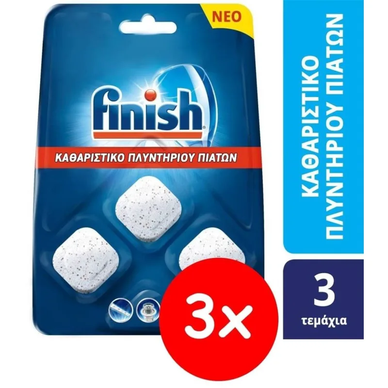 Finish Καθαριστικό Πλυντηρίου Πιάτων Ταμπλέτες 3x (3τεμ)
