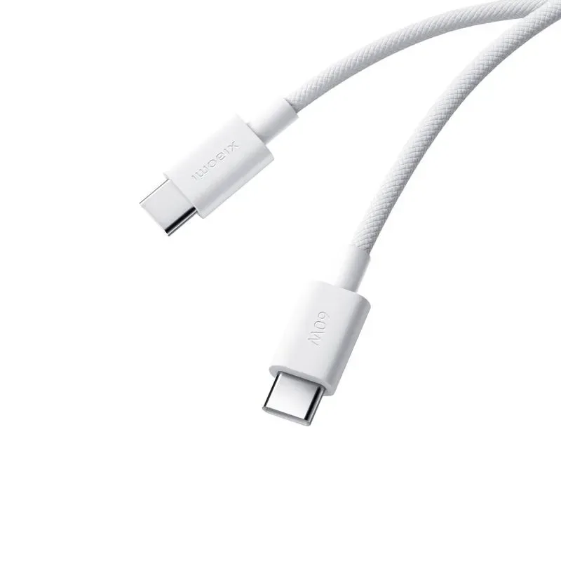 Καλώδιο Xiaomi 3A Braided 60W USB-C to USB-C 1m White