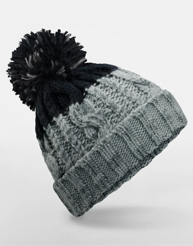 Σκούφος Beanie B437 Beechfield Light Grey/Black