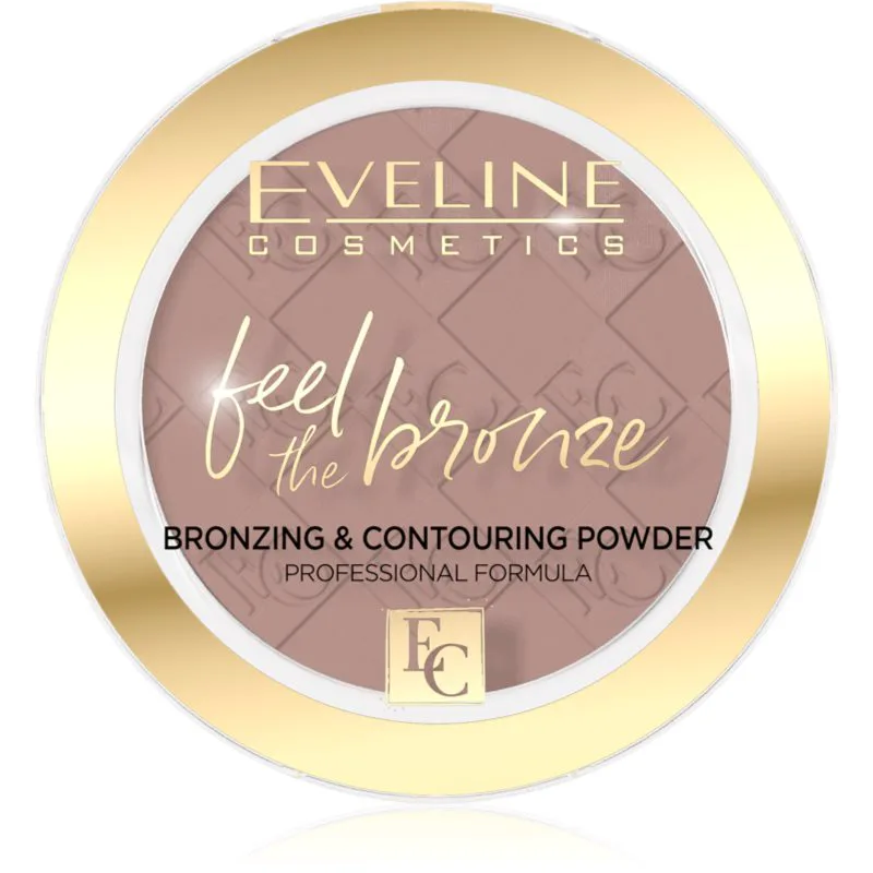 Eveline Cosmetics Feel The Bronze μπρόνζερ πούδρα για περίγραμμα απόχρωση 01 Milky Way 4 γρ
