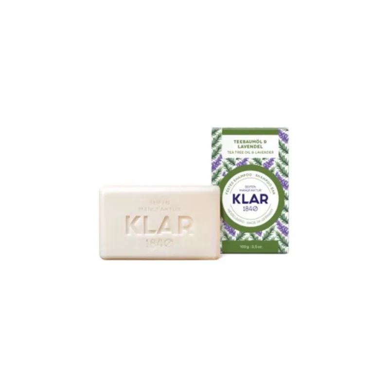 Klar Tea Tree and Lavender Solid Shampoo 100 g