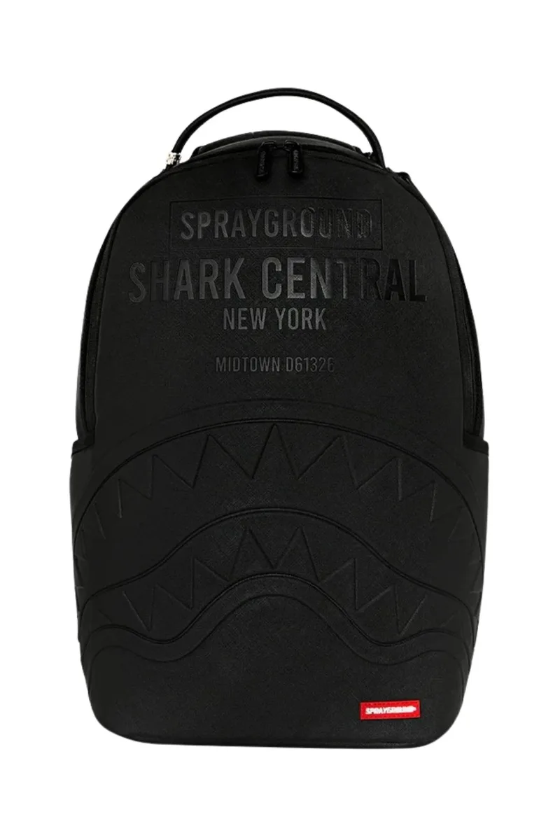 SPRAYGROUND Σακίδια πλάτης - Backpacks SHARK CENTRAL EMBOSSED BLACK DLXSV BACKPACK - BLACK-B9626-BLACK