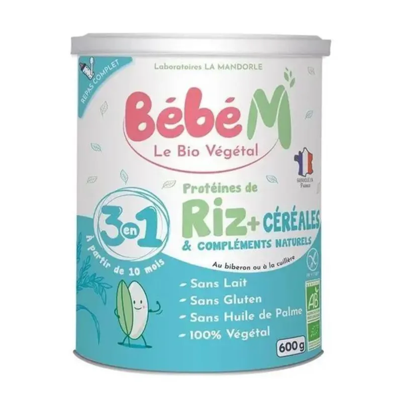 La Mandorle Baby M Rice Proteins + Cereals and Organic Natural Supplements From 10 Months 600g