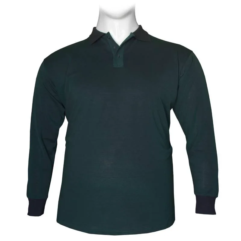 Polo πικέ μακρυμάνικο "Plain Formal",της Leo Collection - Evening sea