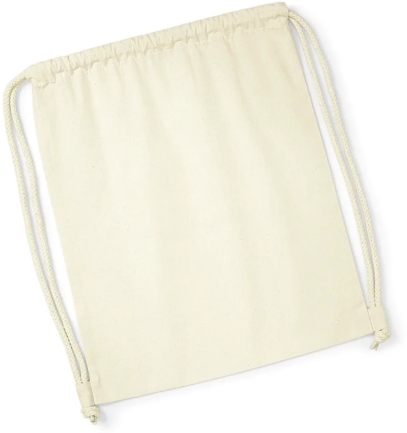 Σάκος Γυμναστηρίου Πουγκί W260 Westford Mill Organic Premium Cotton 12L Natural