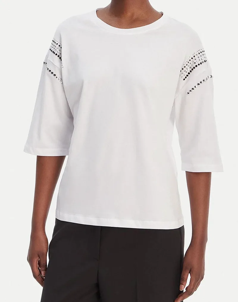 LIU JO WHITE_WA6J04_T-SHIRT MODA M/C ΜΠΛΟΥΖΑ ΓΥΝΑΙΚΕΙΟ WA6128JS904-P9319 White