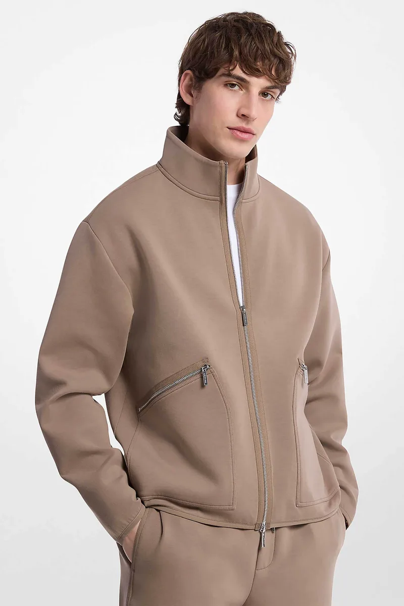 Michael Kors ανδρική ζακέτα φούτερ με ψηλο λαιμό - CS552H2HDT Μπεζ