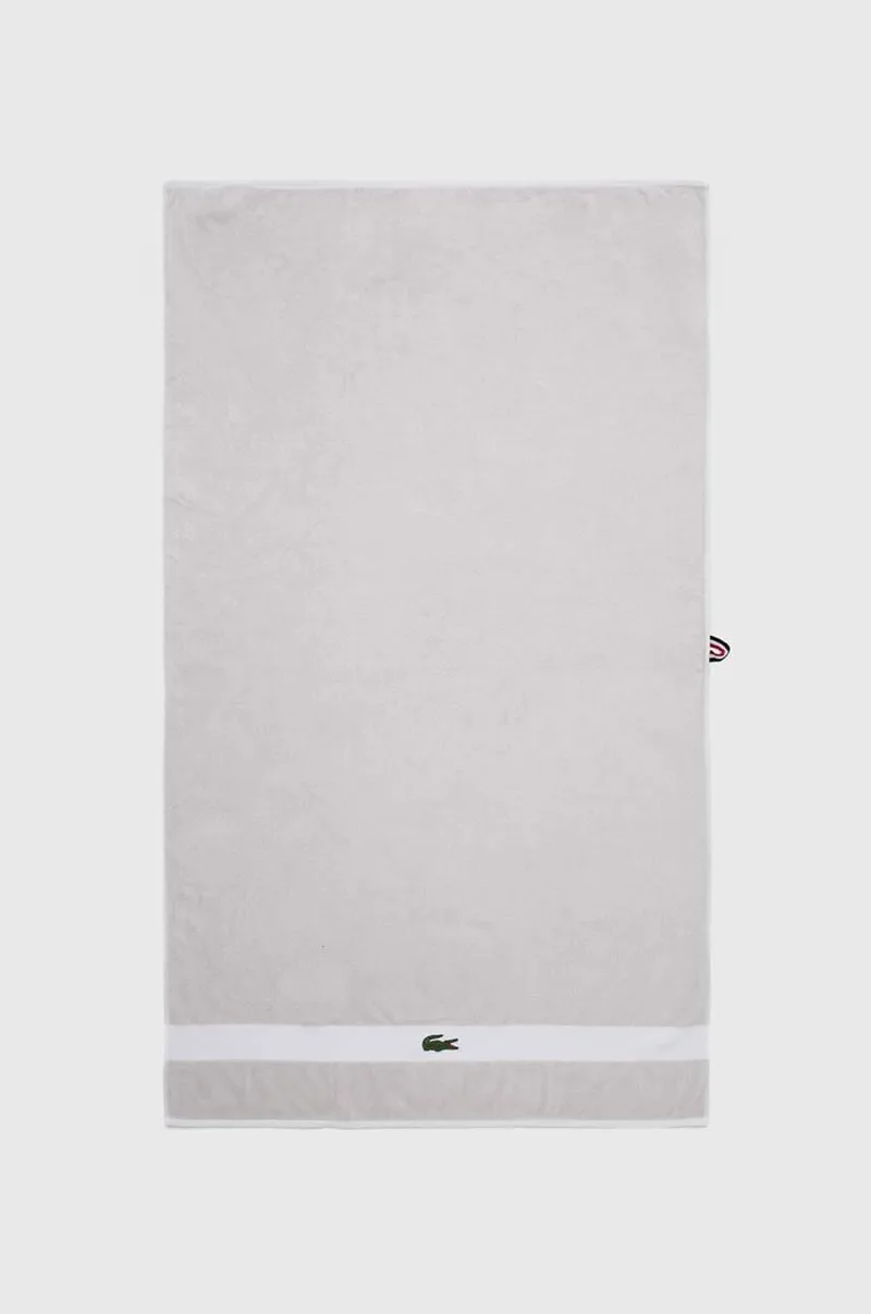 Μεσαία βαμβακερή πετσέτα Lacoste L Casual Argent 70 x 140 cm