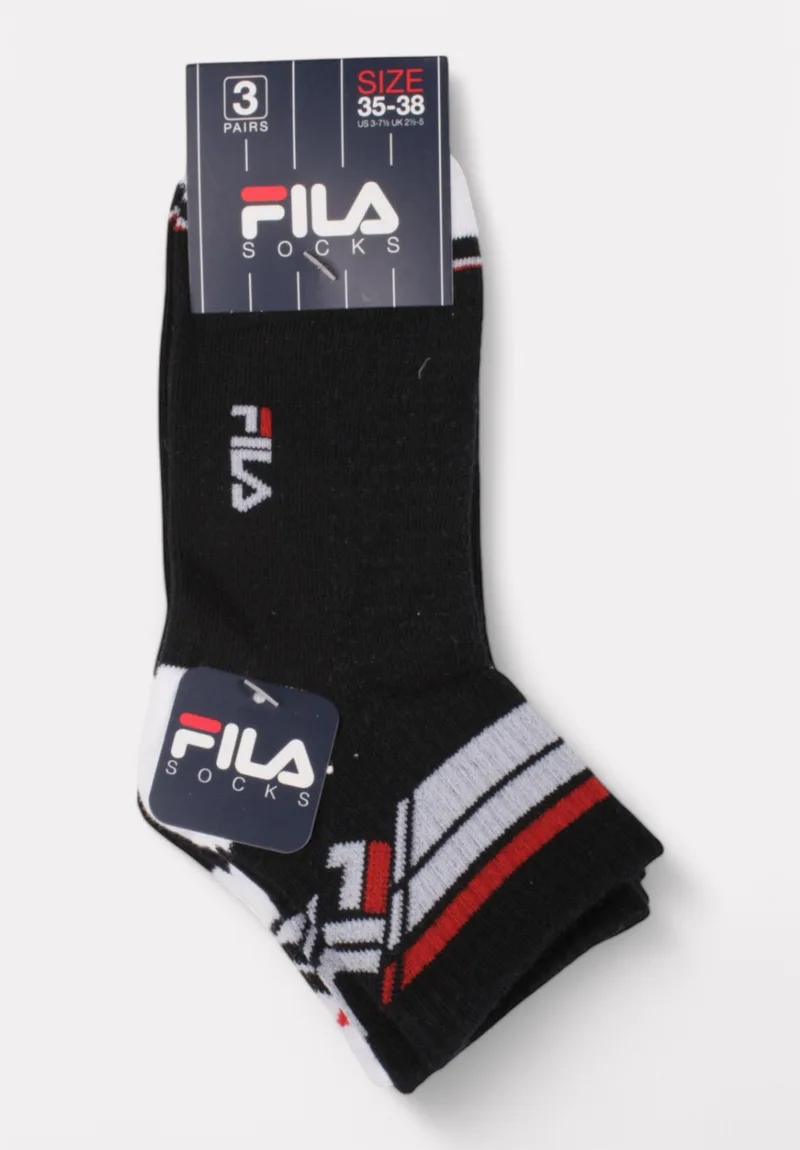 Παιδικές Κάλτσες FILA (Σετ 3 Ζευγάρια) – Μαύρο & Άσπρο F2104-125-Πολύχρωμο