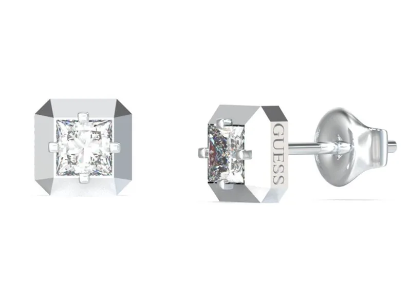 GUESS Σκουλαρίκια από Ανοξείδωτο ατσάλι Silver JUBE06180JWRHT/U