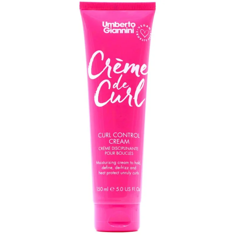 Umberto Giannini Creme De Curl Control Cream Ενυδατική, Ελαφριά Κρέμα για Μπούκλες που Συγκρατεί, Σμιλεύει, Ξεφριζάρει & Προστατεύει από την Θερμότητα Όλους τους Τύπους Κυματιστών Μαλλιών 150ml