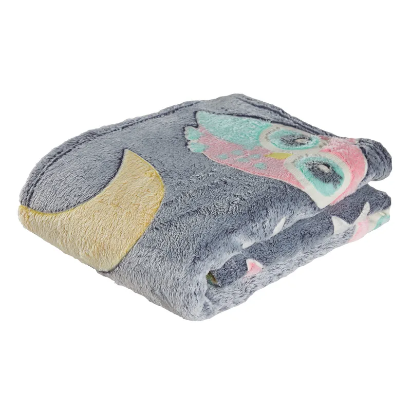 Κουβέρτα Φωσφοριζέ Fleece Λίκνου 80x110εκ. Relax 4864 Γκρι-Κίτρινο-Ροζ Das Baby (Ύφασμα: Polyester, Χρώμα: Ροζ, Μέγεθος: Λίκνου) - Das Baby - 620511704864