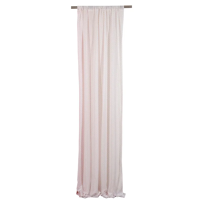 Κουρτίνα Με Τρέσα 140X270 Viopros Κονφετι Ροζ (140x270)