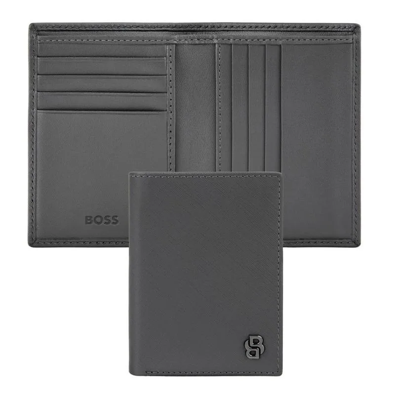 BOSS Καρτοθήκη από δέρμα Grey HLE526H