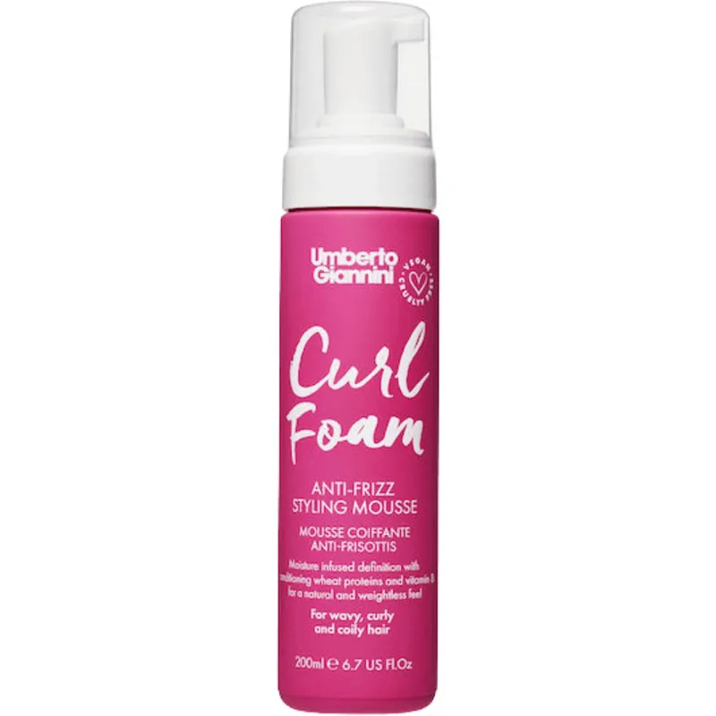 Umberto Giannini Curl Foam Anti-Frizz Styling Mousse Αφρός για Styling & Κατά του Φριζαρίσματος στα Σγουρά, με Μπούκλες & Κυματιστά Μαλλιά 200ml