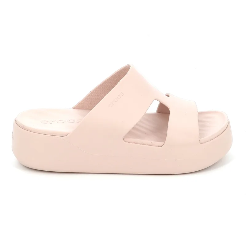 Γυναικείο Mule Crocs Getaway Platform H-strap Ανατομικό Χρώματος Ροζ 209409-6UR