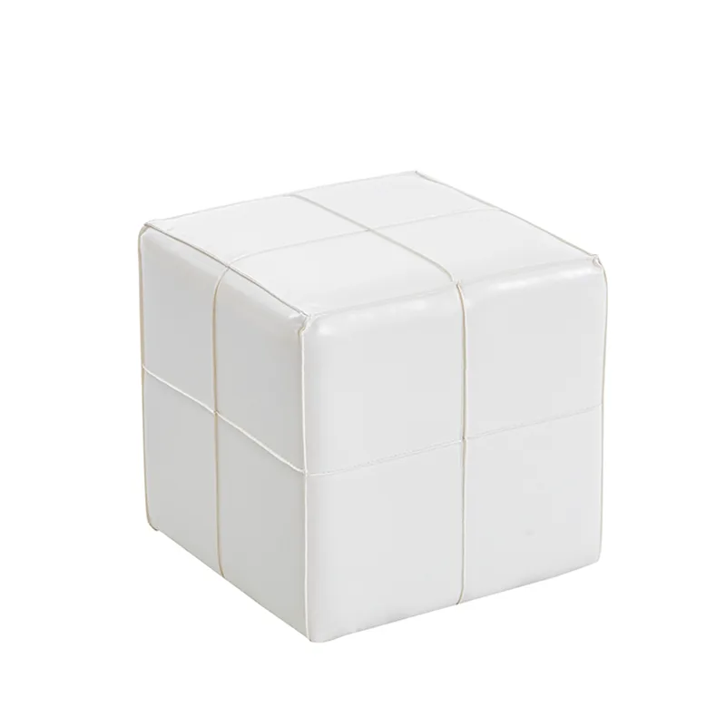 ENZO WHITE PU ΣΚΑΜΠΟ 31X31X31εκ.