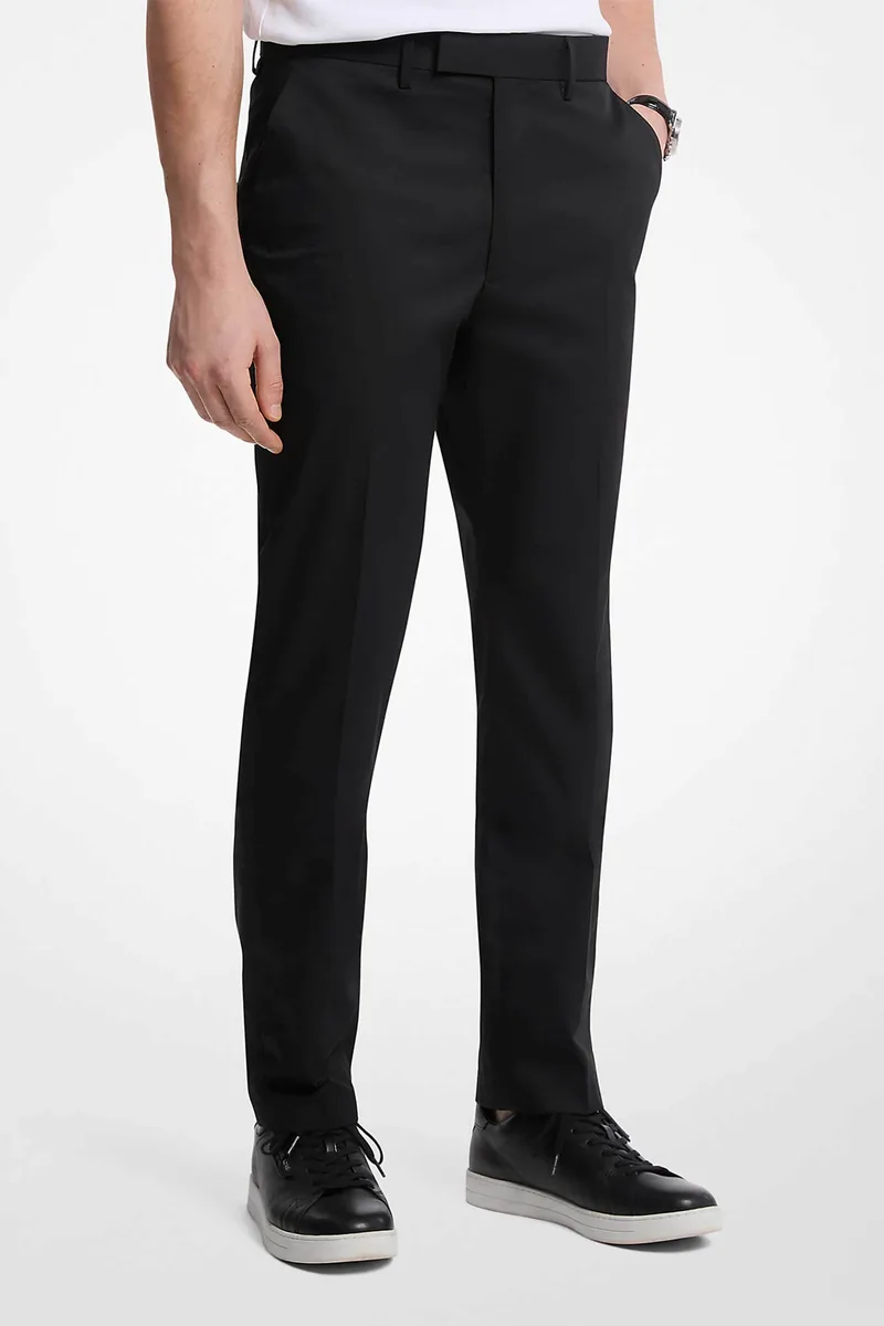 Michael Kors ανδρικό παντελόνι με τεχνολογία COOLMAX® Slim Fit - CT53054HVS Μαύρο