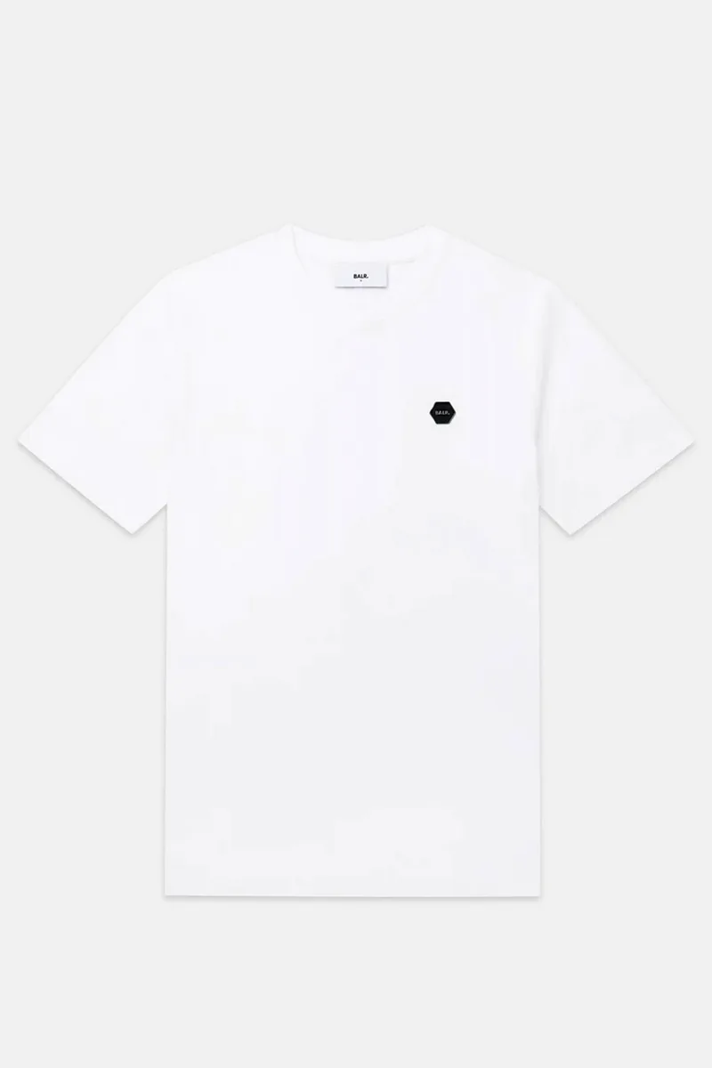 BALR. T-SHIRT HEXLINE REGULAR FIT LOGO ΛΕΥΚΟ