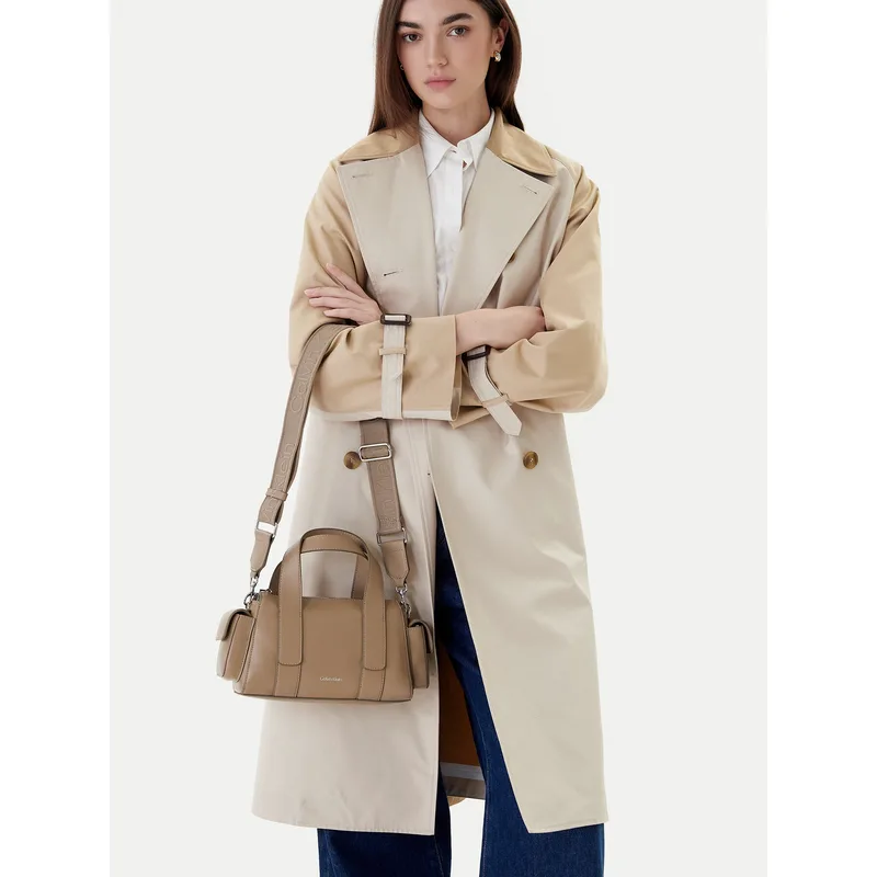 Τσάντα Calvin Klein Webbing Strap Pocket Bag LV04F3291G Μπεζ