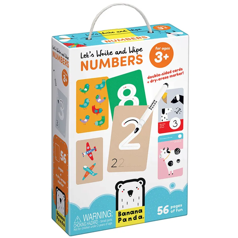 Banana Panda Let's Write & Wipe Numbers 3 Years+ Εκπαιδευτικές Κάρτες για Δημιουργικές Δραστηριότητες 56 Τεμάχια
