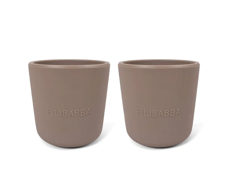 Filibabba Silicone Cup 2 Pack - Warm Grey