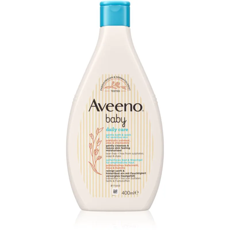 Aveeno Baby Daily Care τζελ για ντους και μπάνιο για παιδιά 400 ml