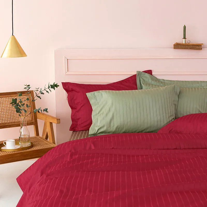 Σεντόνι Μεμονωμένο Υπέρδιπλο 240X270 Palamaiki Sateen Riga Bordeaux Χωρίς Λάστιχο (240x270)