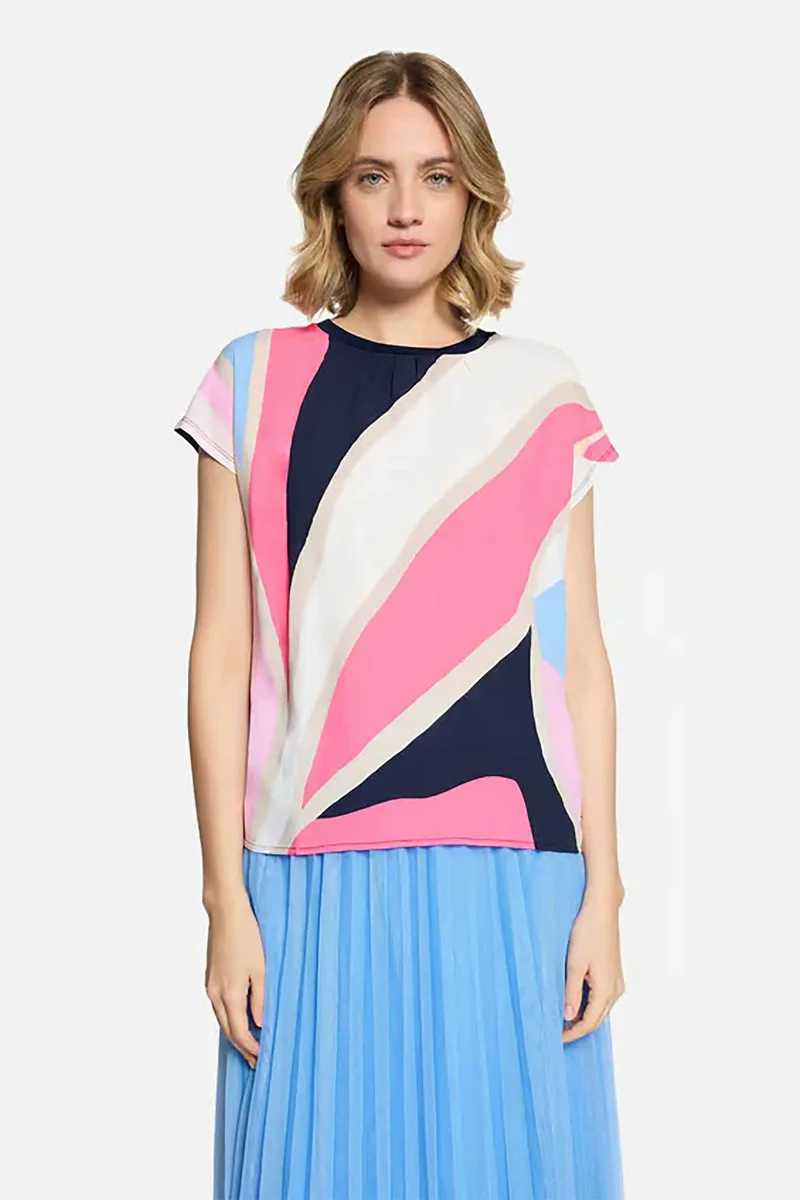 BETTY & CO γυναικεία μπλούζα με print - 2408/3216 Ροζ