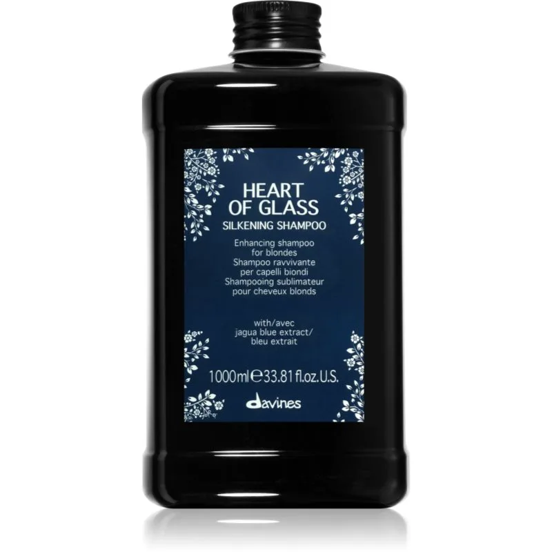 Davines Heart of Glass Silkening Shampoo απαλό καθαριστικό σαμπουάν για ξανθά μαλλιά 1000 ml