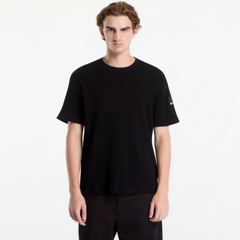 T-shirt Karl Lagerfeld Jeans Reg Ss Waffle Tee Black M