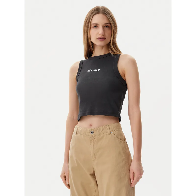 Roxy Τοπ ERJKT04261 Γκρι Slim Fit