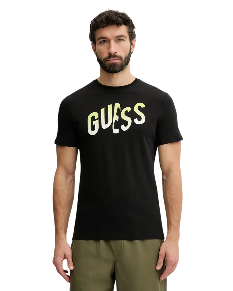 Guess Ανδρικό T-Shirt Gradient Logo F6GI02J1314-JBLK Μαύρο