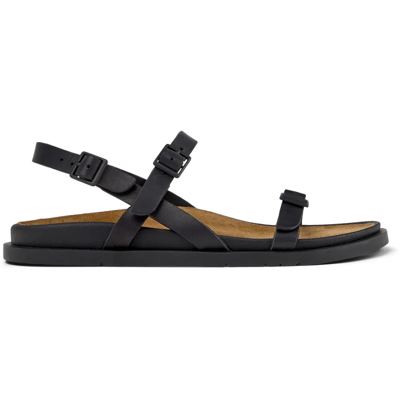 CAMPER Lluc Sandal - Πέδιλα Για Γυναικεία - Μαύρο, Μέγεθος 36, Smooth leather