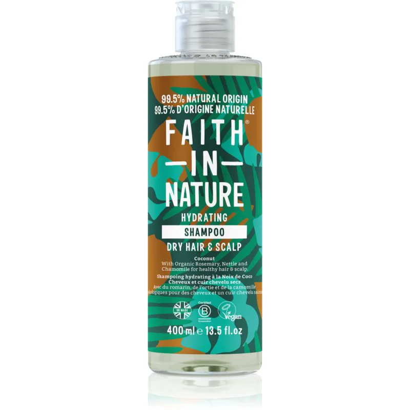 Faith In Nature Coconut ενυδατικό σαμπουάν για κανονικά έως ξηρά μαλλιά 400 ml