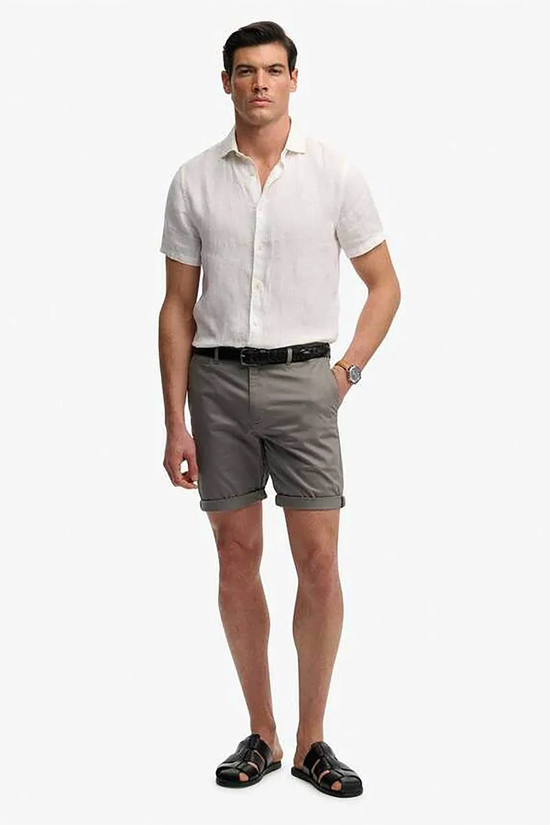 Superdry ανδρική βερμούδα chino Slim Fit "Premium" - M7110486A Γκρι