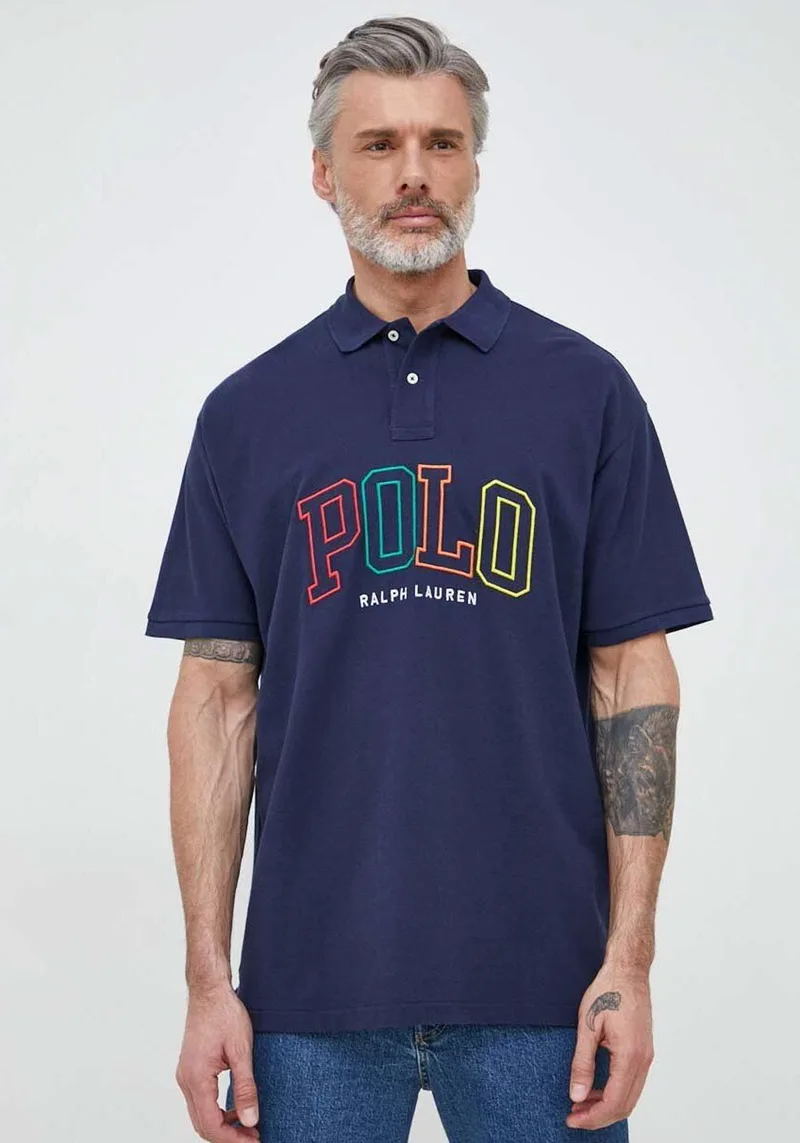 Polo Ralph Lauren Polo Μπλούζα της σειράς Mesh Polo - 710899184 001 Navy