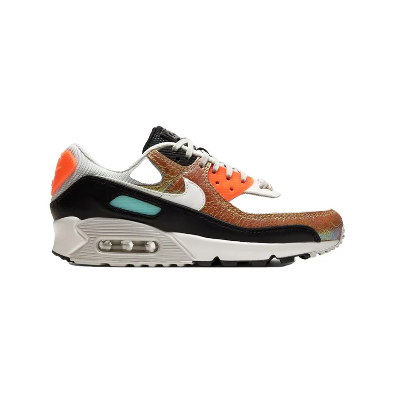 Sneakers Nike Baskets Air Max 90 cuir noir doré