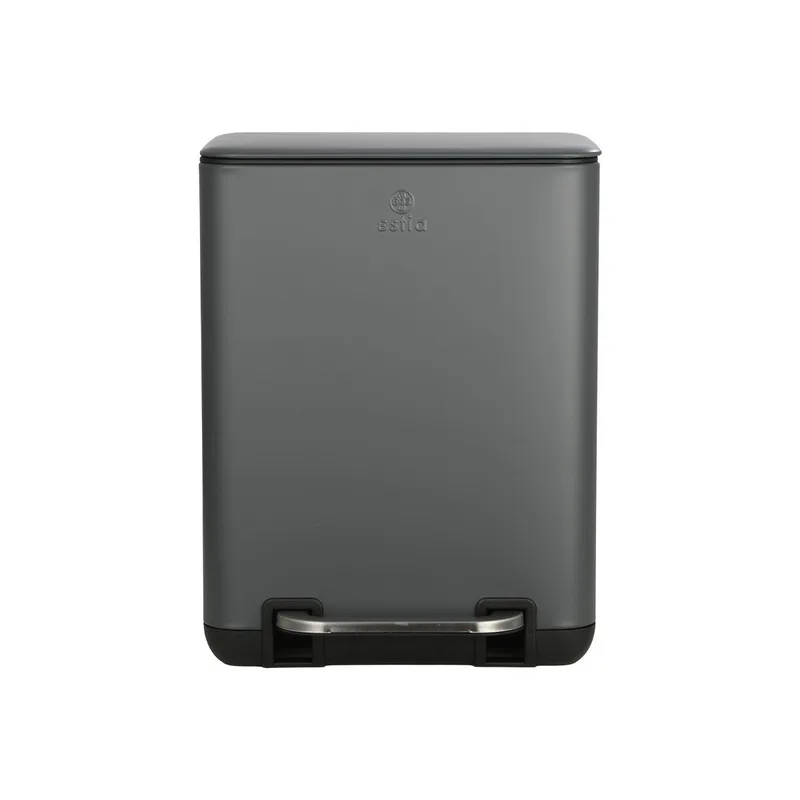 Χαρτοδοχείο Μπάνιου Cubic Soft Close 6Lt Γκρι 24.1x21.3x31.6cm