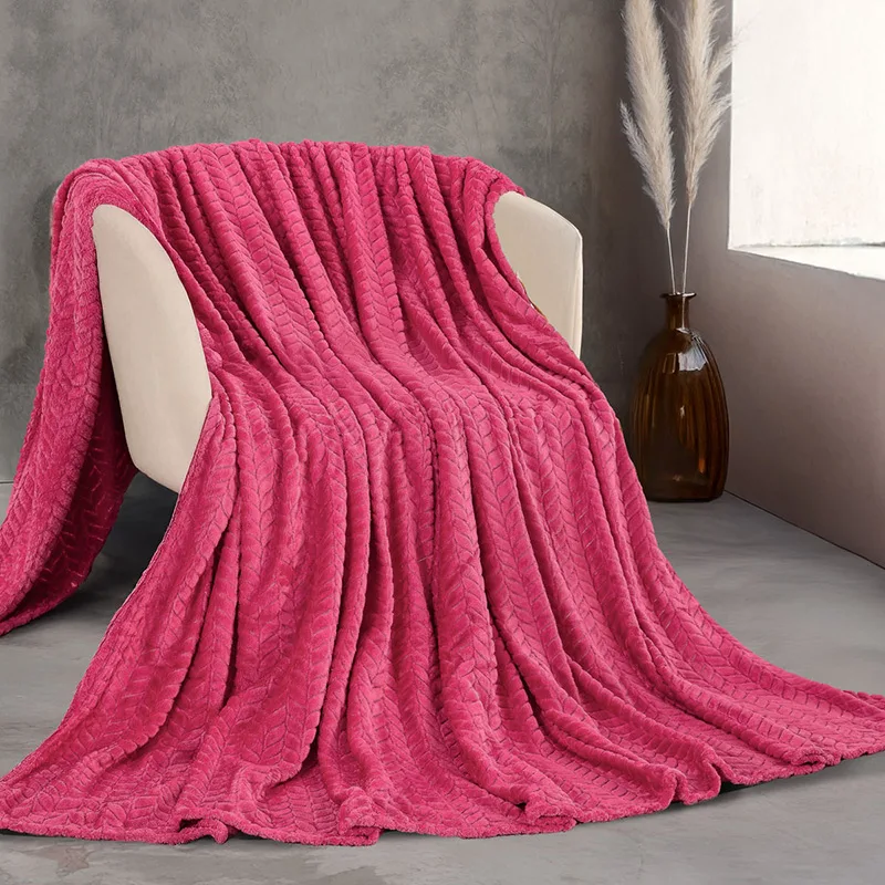 Κουβέρτα Fleece Υπέρδιπλη 220X240 Rythmos Harmonie Φουξια (220x240)