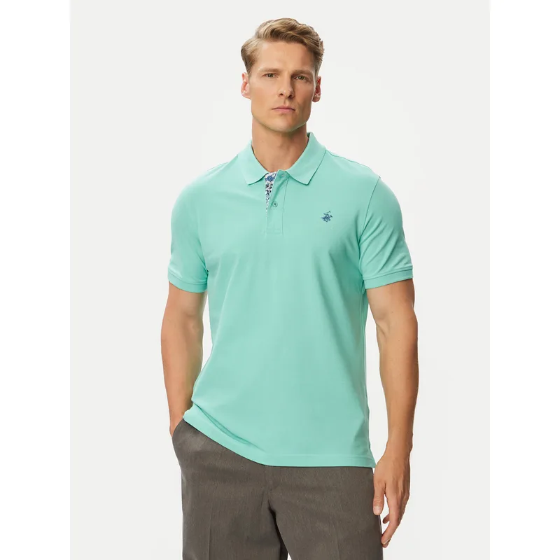 Beverly Hills Polo Club Polo P-SS26M-P450106 Τυρκουάζ Regular Fit