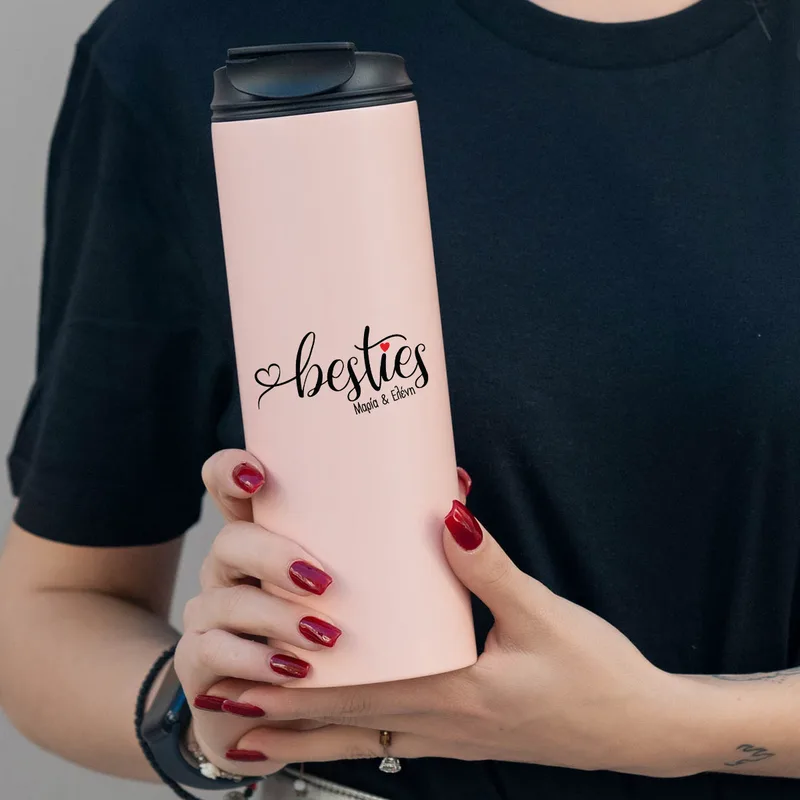 Besties - Sports Gym Θερμός 600 ml - Ροζ